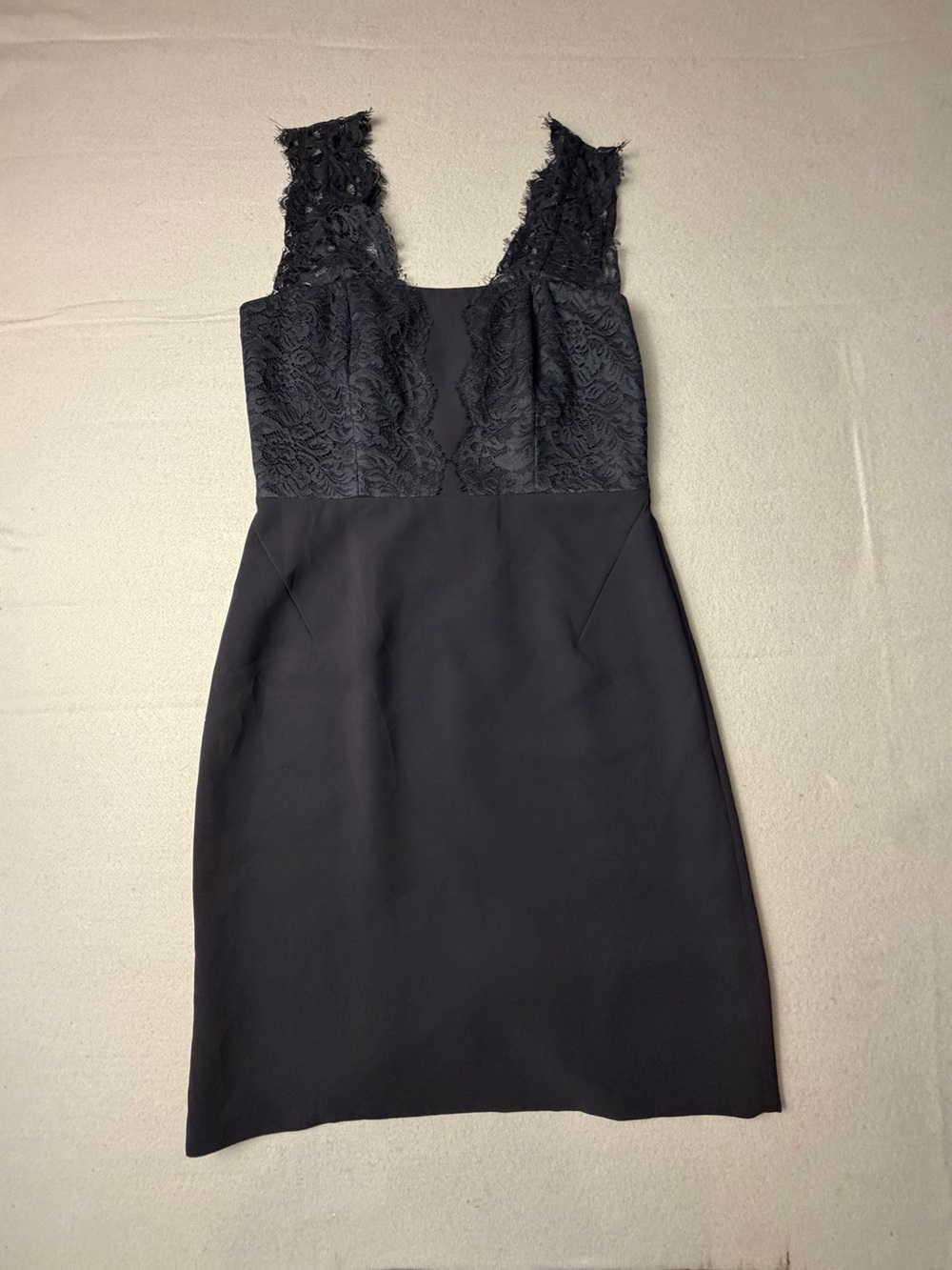 Tahari Black Lace Bodice Sheath Chemise 8